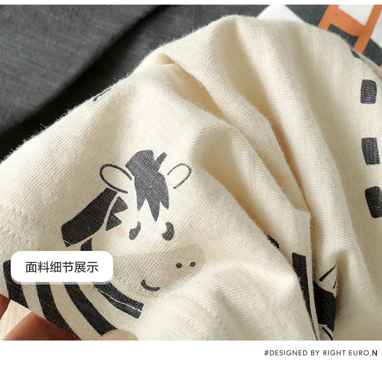 Boys Striped T-Shirt Right Euro Summer Thin — feature 25