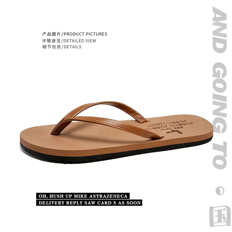 Men's 2025 Summer Flip Flops White Cushioned Large