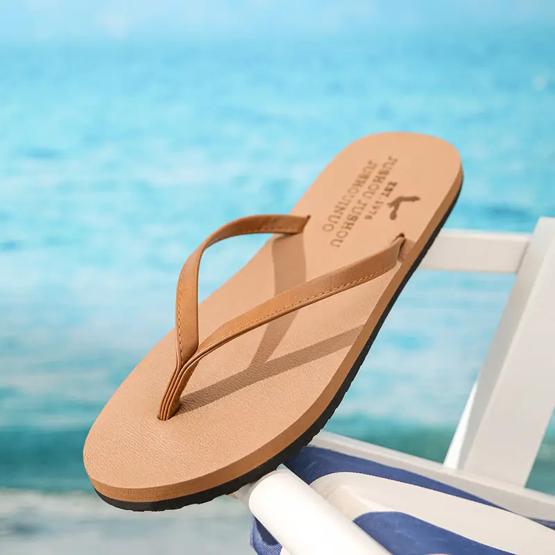Men's 2025 Summer Flip Flops White Cushioned Large
