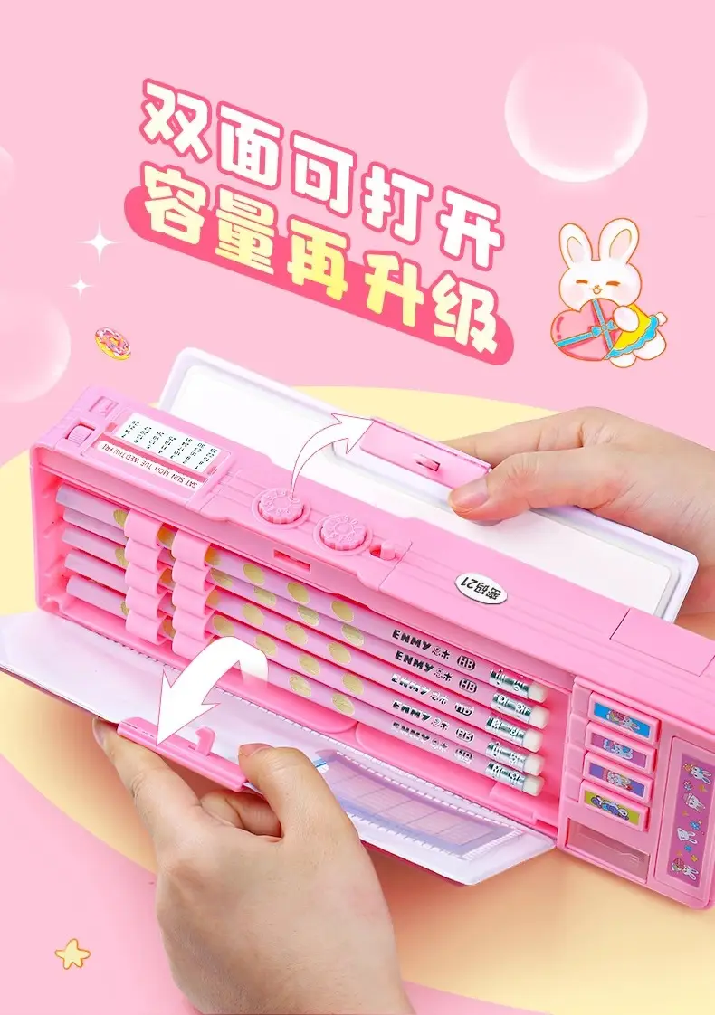Puppy Dual-Sided Automatic Pencil Case for Girls — feature 4