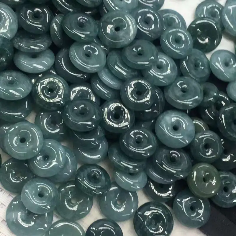 Blue Jade Water Ping Buckle Unisex Pendant — feature 8