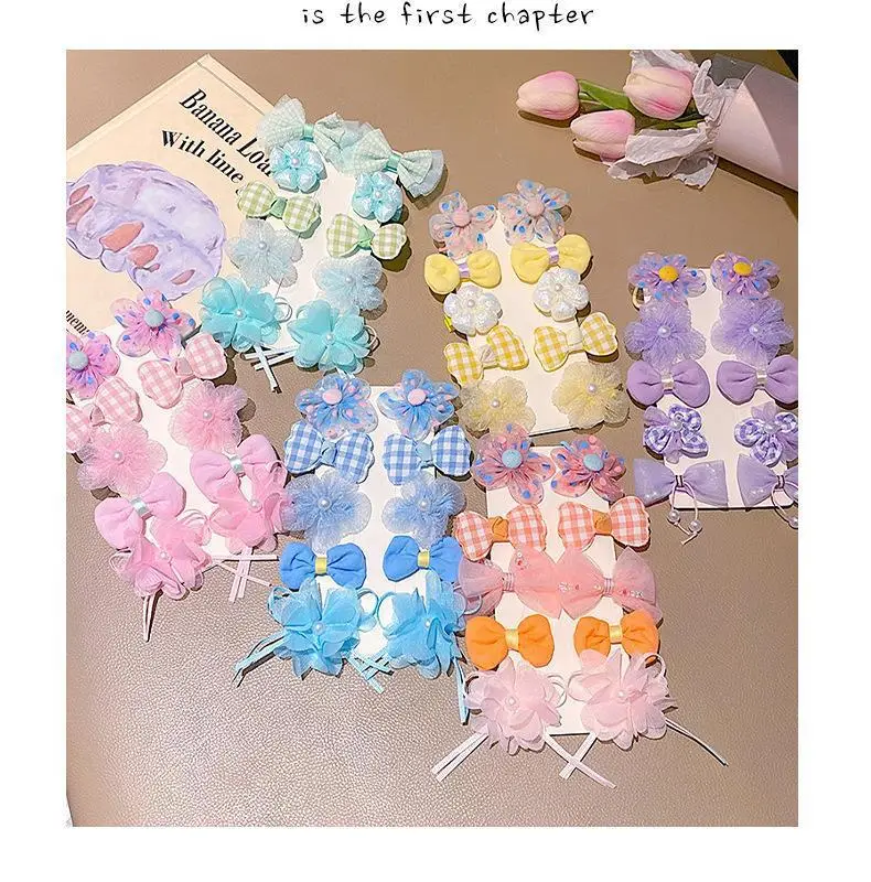 Children's Bow & Flower Hair Clips Set — feature 16