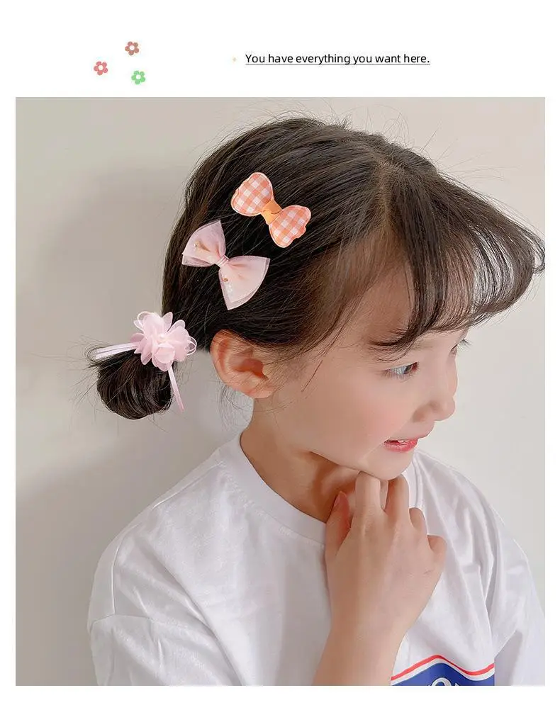 Children's Bow & Flower Hair Clips Set — feature 6