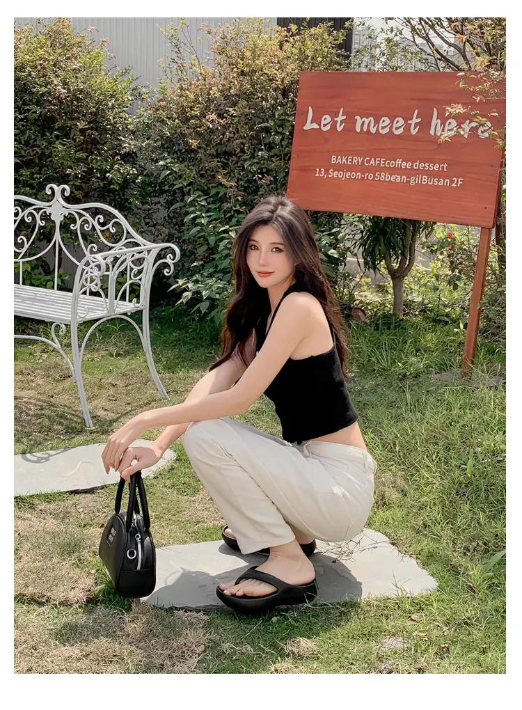 Thick-Soled Flip-Flops for Women Summer Eva European and American Ins Trbottomy Soft-Soled Flats-Soled Electroplated Silver Korean Fashion Sandals — feature 27