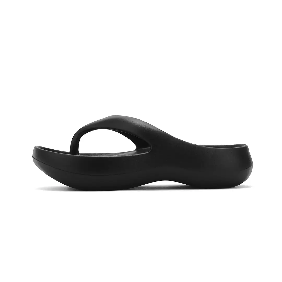 Thick-Soled Flip-Flops for Women Summer Eva European and American Ins Trbottomy Soft-Soled Flats-Soled Electroplated Silver Korean Fashion Sandals - Image 2