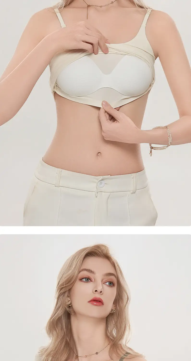 Women's Elastic Camisole Top with Chest Pad & Back Support — feature 18