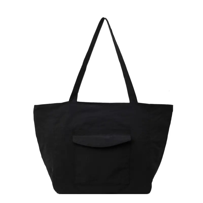 Purple Nylon Tote Bag Large Capacity Commuter Shoulder Bag - Image 2