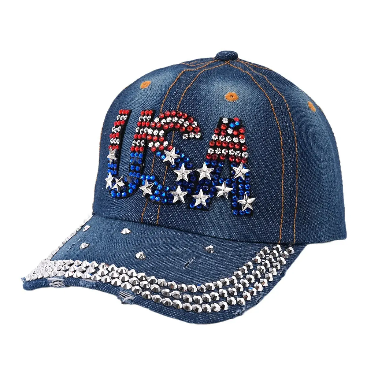 Cross-Border Embroidered Baseball Cap with Star & Letter Design - Image 6