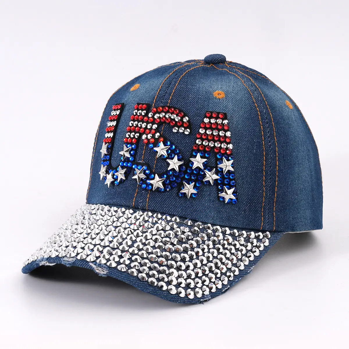 Cross-Border Embroidered Baseball Cap with Star & Letter Design — feature 1