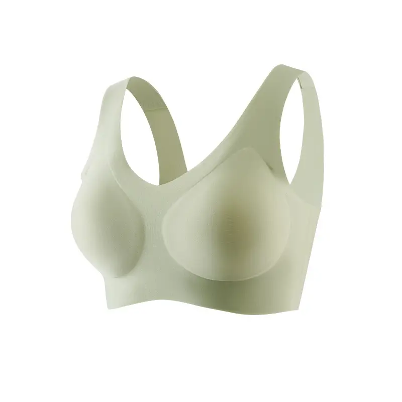 Seamless Underwear, Summer Thin Style, Push-Up, No Underwire, Anti-Sagging, Sports Back-Beautifying Bra with Chest Pads for Young Girls