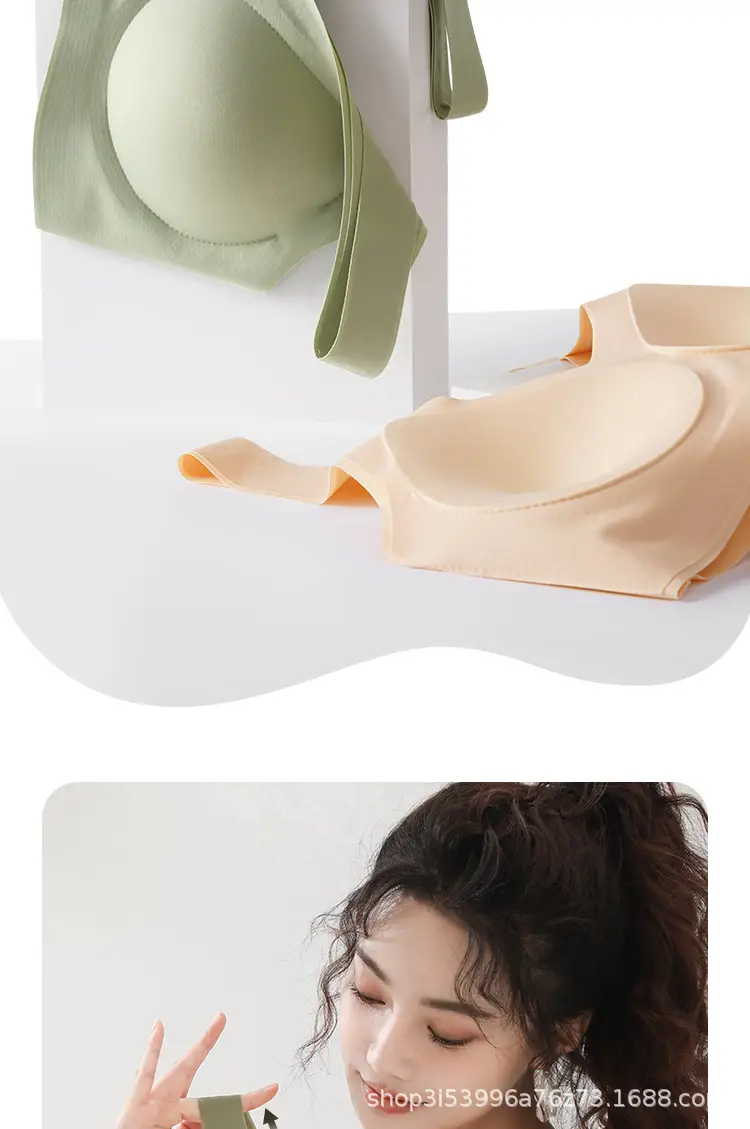 Seamless Underwear, Summer Thin Style, Push-Up, No Underwire, Anti-Sagging, Sports Back-Beautifying Bra with Chest Pads for Young Girls — feature 10