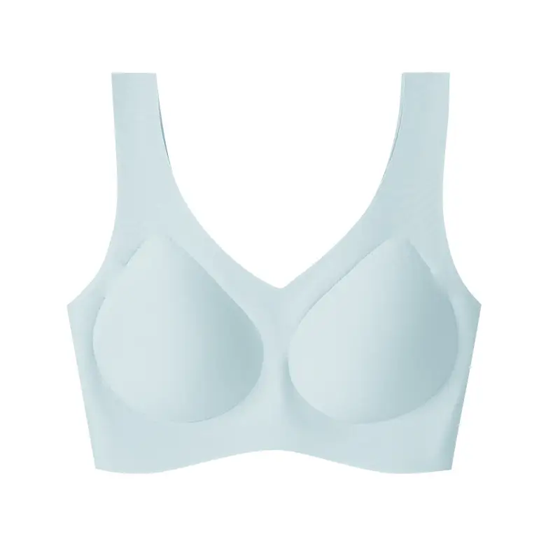 Seamless Underwear, Summer Thin Style, Push-Up, No Underwire, Anti-Sagging, Sports Back-Beautifying Bra with Chest Pads for Young Girls
