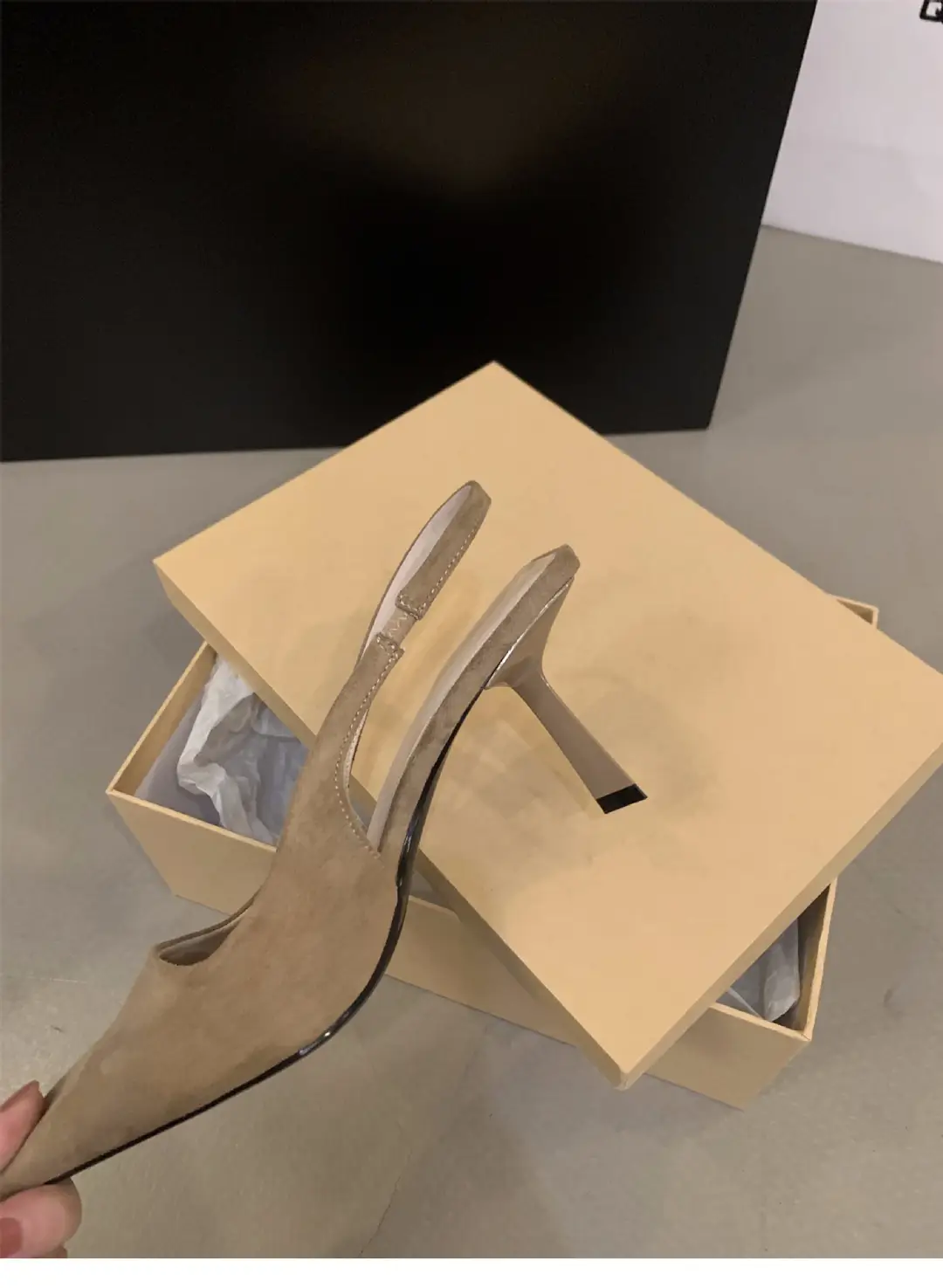 Black elegant ladies closed toe sandals fairy shoes 2024 new spring and summer French pointed high heels single-layer shoes — feature 11