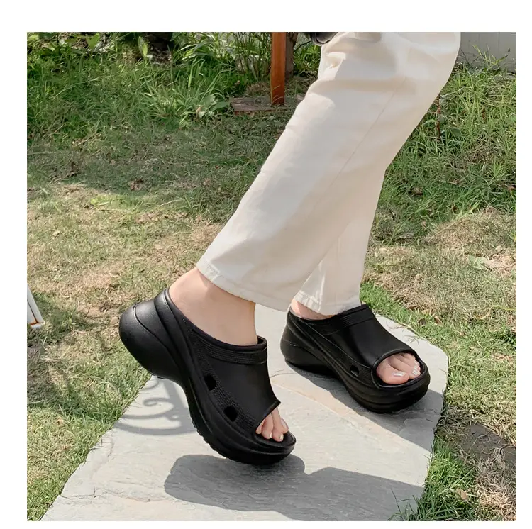 Women's Thick-Soled Slippers, Trendy Eva Soft-Soled Wedge Sandals for Outdoor Wear, Paris-Style Slippers Specially Designed for Ins Fashion — feature 13