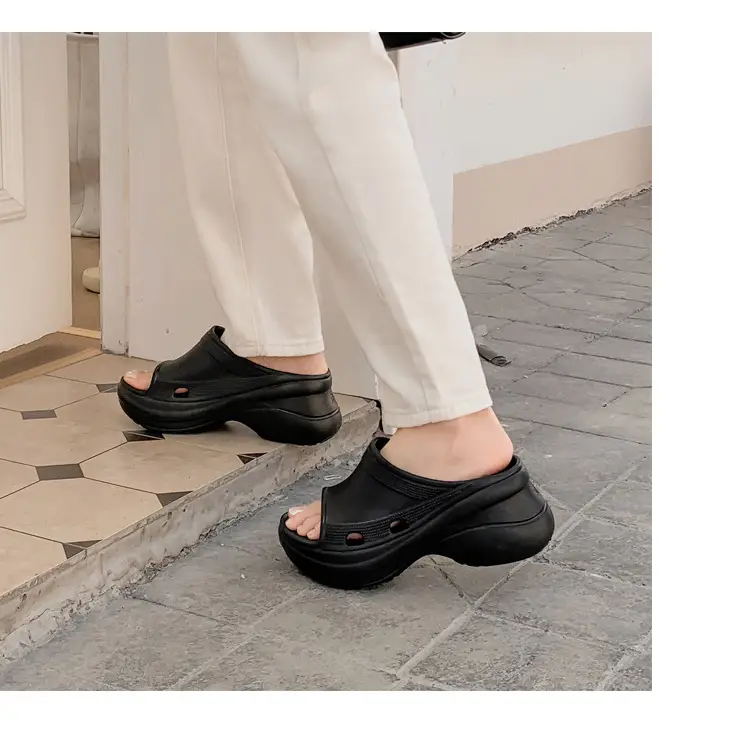 Women's Thick-Soled Slippers, Trendy Eva Soft-Soled Wedge Sandals for Outdoor Wear, Paris-Style Slippers Specially Designed for Ins Fashion — feature 18