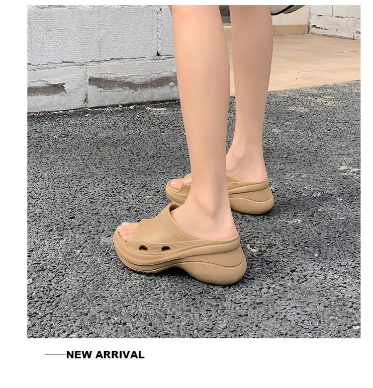 Women's Thick-Soled Slippers, Trendy Eva Soft-Soled Wedge Sandals for Outdoor Wear, Paris-Style Slippers Specially Designed for Ins Fashion — feature 21