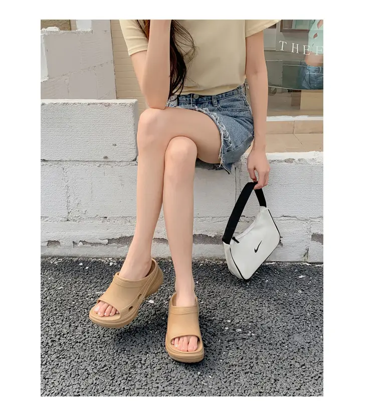Women's Thick-Soled Slippers, Trendy Eva Soft-Soled Wedge Sandals for Outdoor Wear, Paris-Style Slippers Specially Designed for Ins Fashion — feature 23