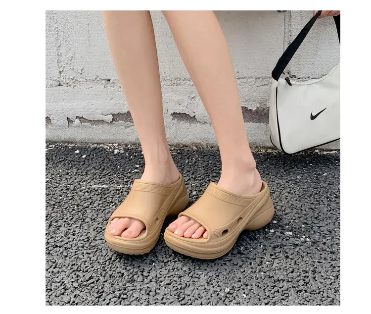 Women's Thick-Soled Slippers, Trendy Eva Soft-Soled Wedge Sandals for Outdoor Wear, Paris-Style Slippers Specially Designed for Ins Fashion — feature 24