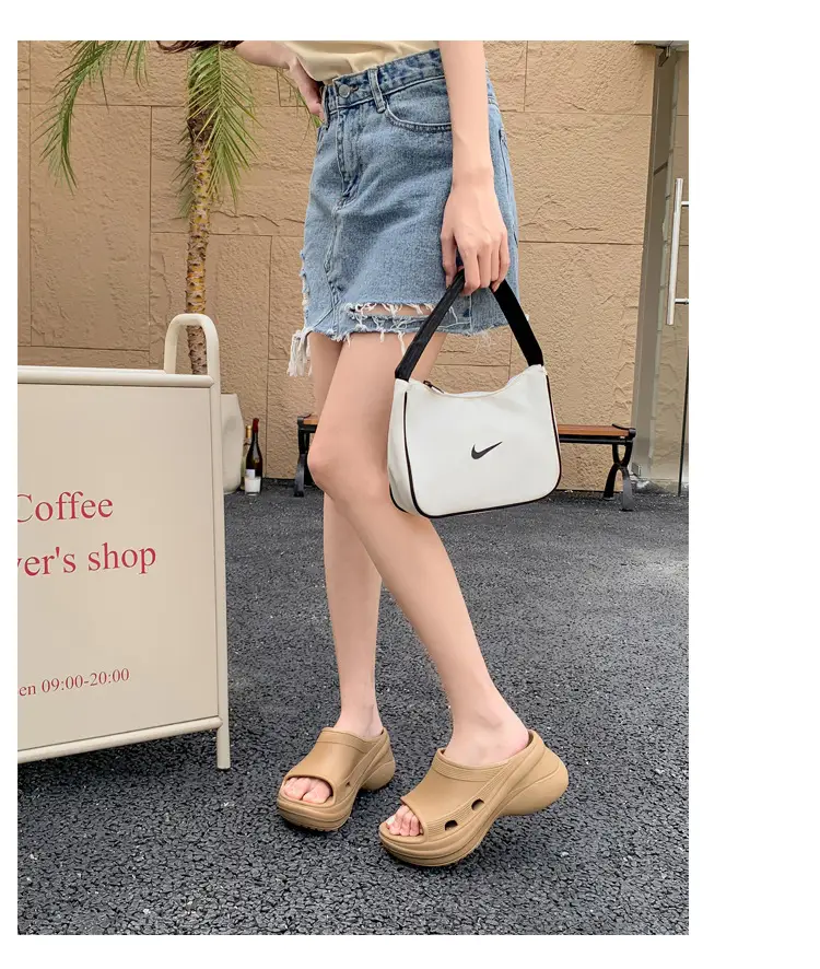 Women's Thick-Soled Slippers, Trendy Eva Soft-Soled Wedge Sandals for Outdoor Wear, Paris-Style Slippers Specially Designed for Ins Fashion — feature 26
