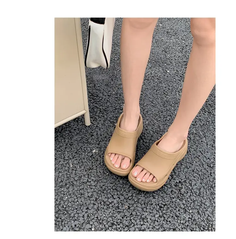 Women's Thick-Soled Slippers, Trendy Eva Soft-Soled Wedge Sandals for Outdoor Wear, Paris-Style Slippers Specially Designed for Ins Fashion — feature 27