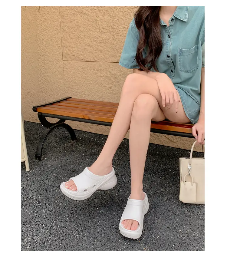 Women's Thick-Soled Slippers, Trendy Eva Soft-Soled Wedge Sandals for Outdoor Wear, Paris-Style Slippers Specially Designed for Ins Fashion — feature 31