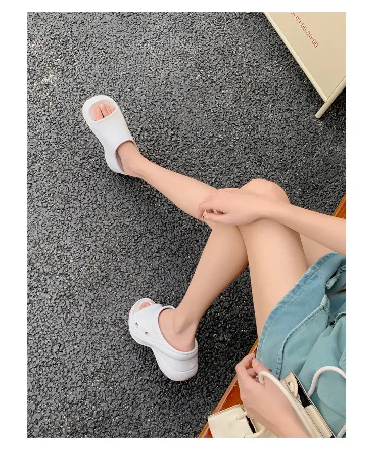 Women's Thick-Soled Slippers, Trendy Eva Soft-Soled Wedge Sandals for Outdoor Wear, Paris-Style Slippers Specially Designed for Ins Fashion — feature 34