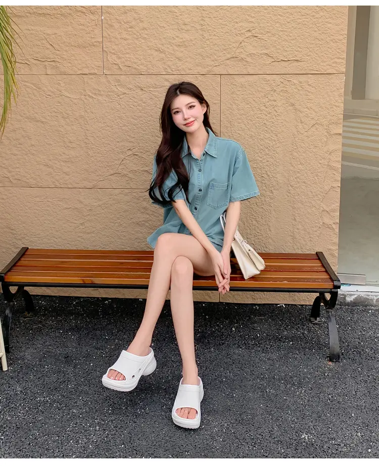 Women's Thick-Soled Slippers, Trendy Eva Soft-Soled Wedge Sandals for Outdoor Wear, Paris-Style Slippers Specially Designed for Ins Fashion — feature 35