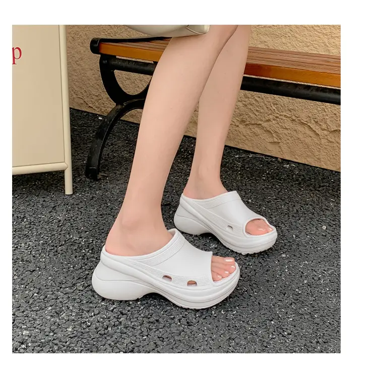 Women's Thick-Soled Slippers, Trendy Eva Soft-Soled Wedge Sandals for Outdoor Wear, Paris-Style Slippers Specially Designed for Ins Fashion — feature 36
