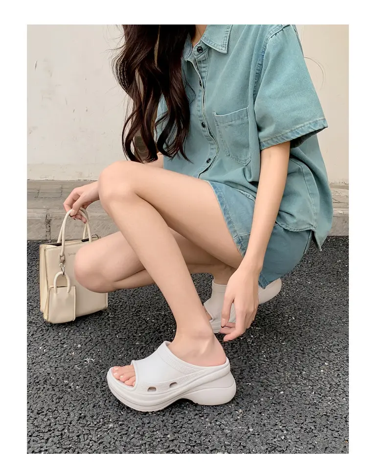 Women's Thick-Soled Slippers, Trendy Eva Soft-Soled Wedge Sandals for Outdoor Wear, Paris-Style Slippers Specially Designed for Ins Fashion — feature 38