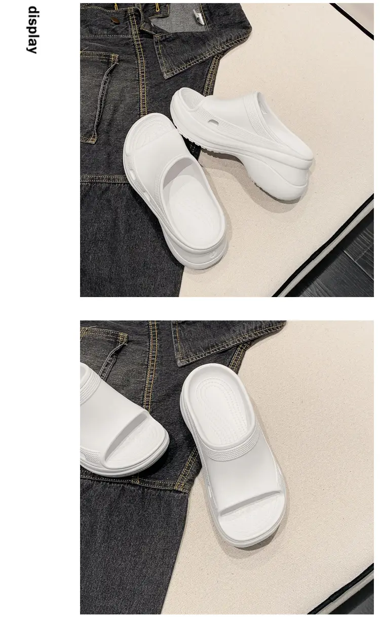 Women's Thick-Soled Slippers, Trendy Eva Soft-Soled Wedge Sandals for Outdoor Wear, Paris-Style Slippers Specially Designed for Ins Fashion — feature 40