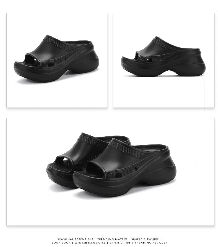 Women's Thick-Soled Slippers, Trendy Eva Soft-Soled Wedge Sandals for Outdoor Wear, Paris-Style Slippers Specially Designed for Ins Fashion — feature 48