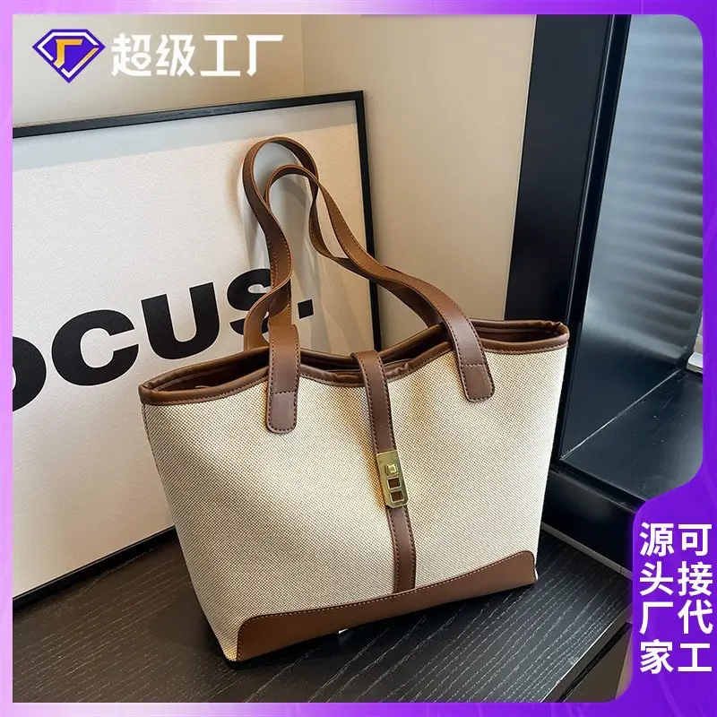 Women Canvas Shoulder Bag 2023 New Arrival Large Capacity - Image 3