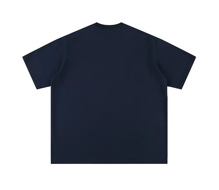Men's Pure Cotton Navy T-Shirt Short Sleeve Summer Wear — feature 33