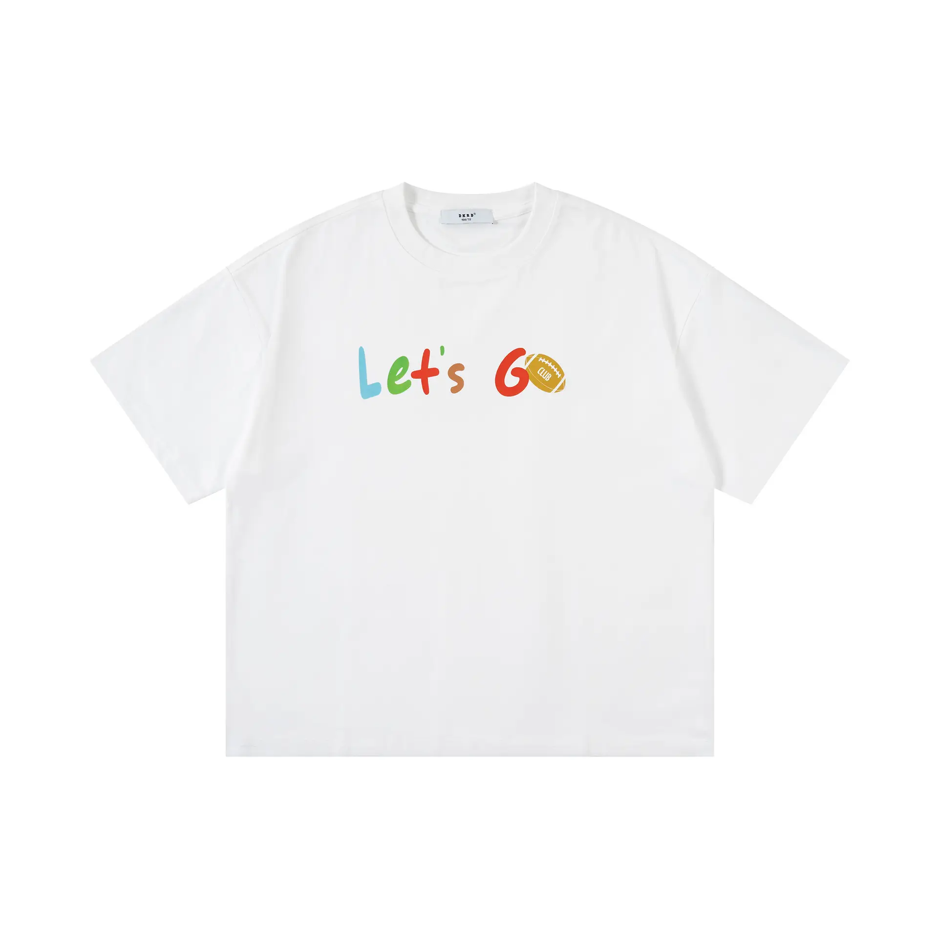 Kids White T-Shirt Short Sleeve Loose Western Style - Image 3