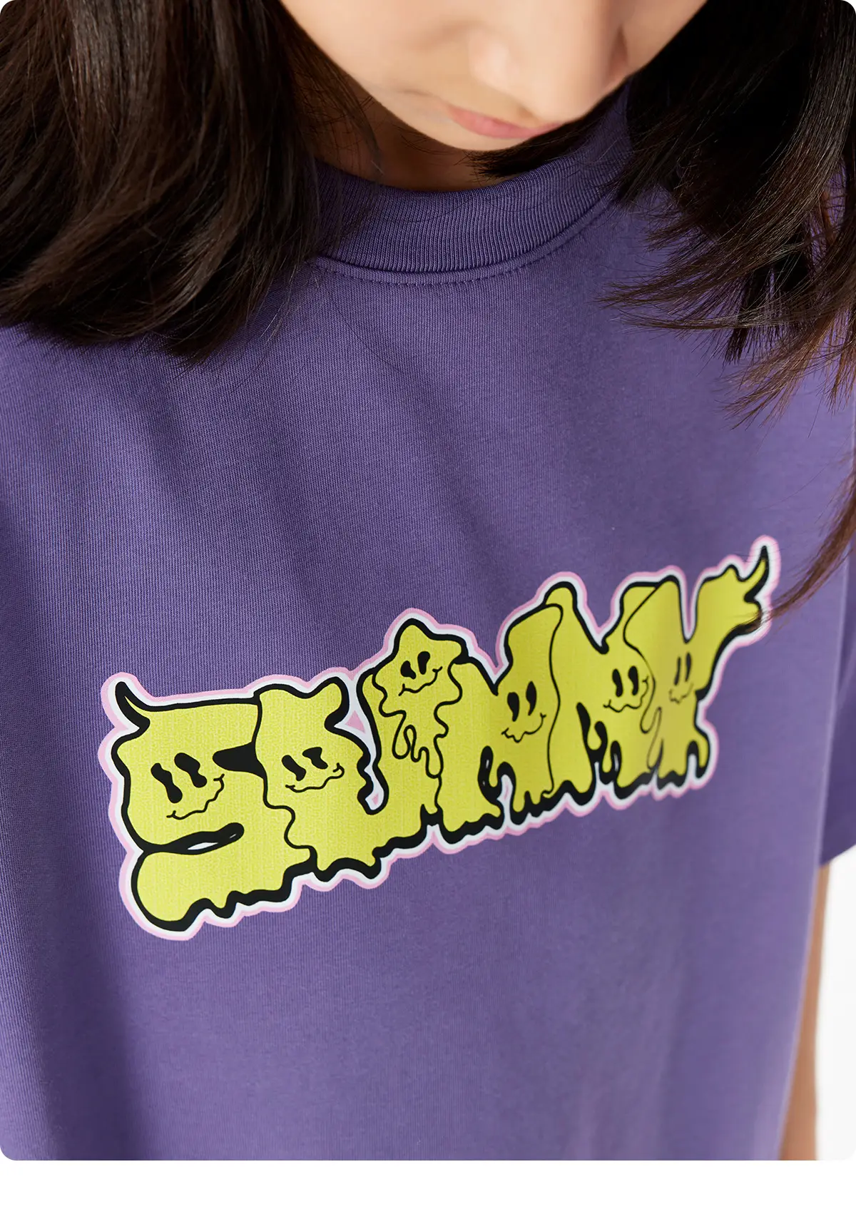 Purple Graphic T-Shirt for Girls Boys Summer Wear — feature 19