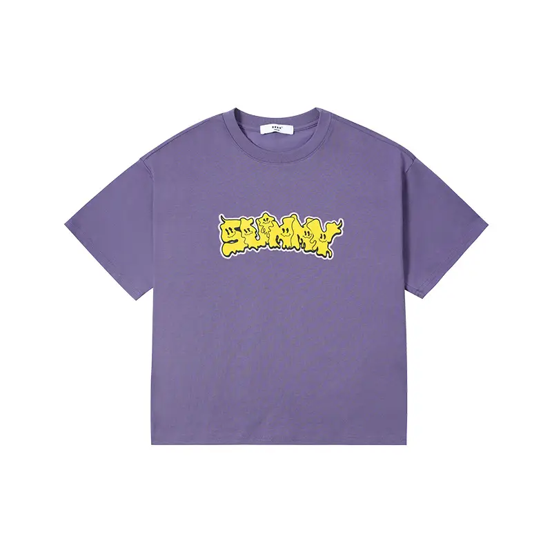 Purple Graphic T-Shirt for Girls Boys Summer Wear - Image 2
