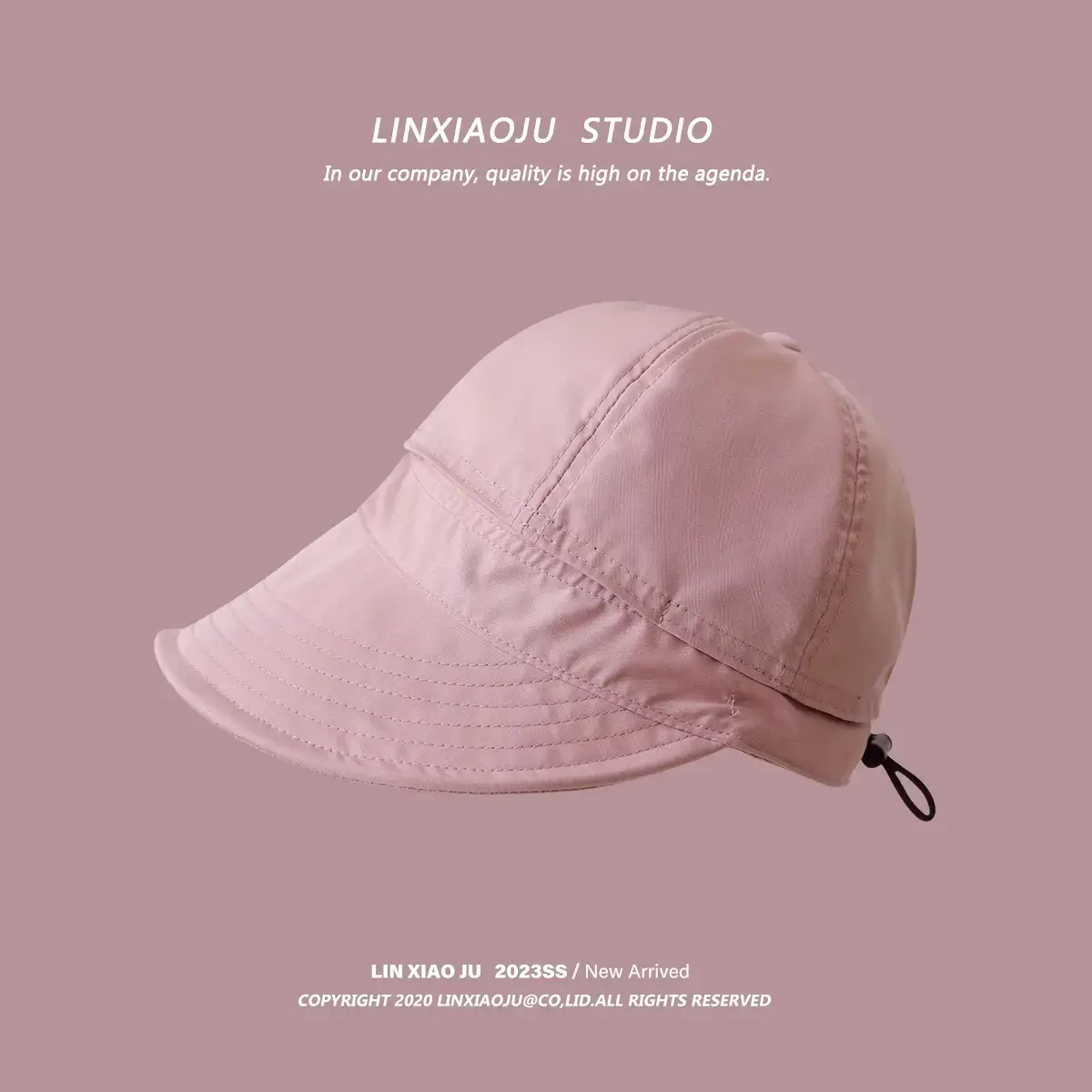 Rose Pink Fisherman Cap for Women Sun Protection - Image 14