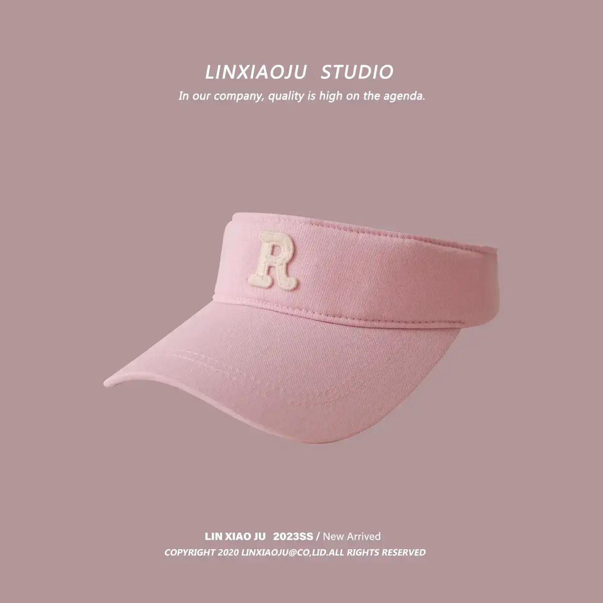 Rose Pink Fisherman Cap for Women Sun Protection - Image 2