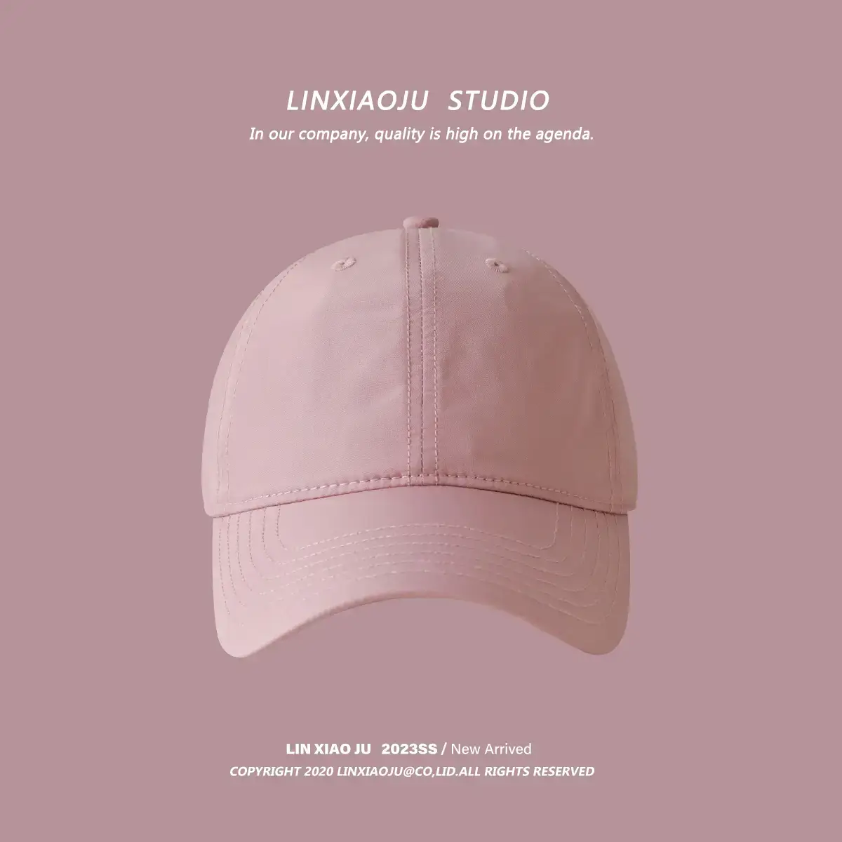 Rose Pink Fisherman Cap for Women Sun Protection - Image 3