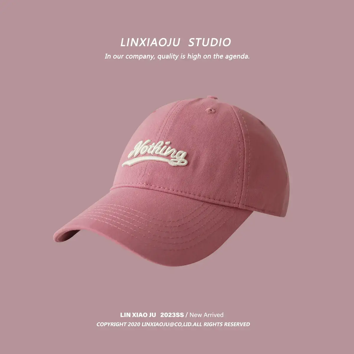 Rose Pink Fisherman Cap for Women Sun Protection - Image 5
