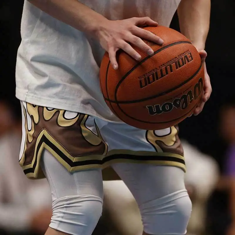 Men White Flame Basketball Shorts 2024 - Image 4