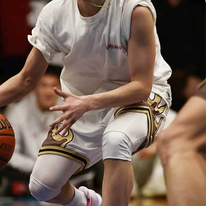 Men White Flame Basketball Shorts 2024 - Image 5
