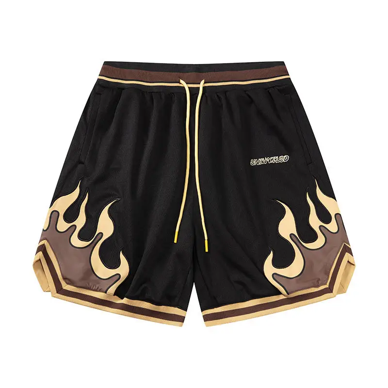 Men White Flame Basketball Shorts 2024 - Image 7