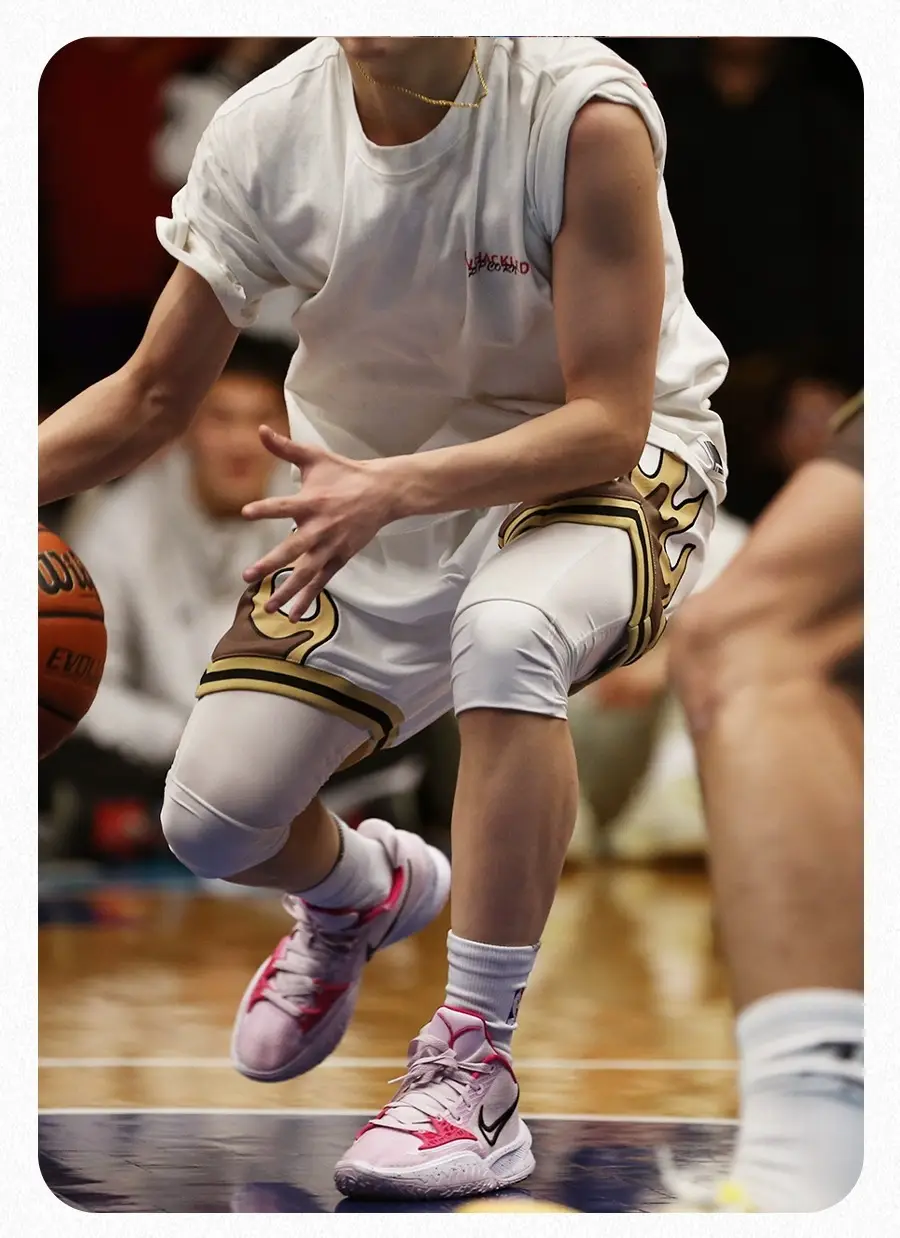 Men White Flame Basketball Shorts 2024 — feature 4
