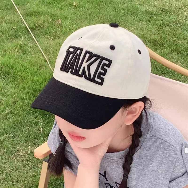 Kids Baseball Cap "TAKE" White Grey 2024 — feature 13