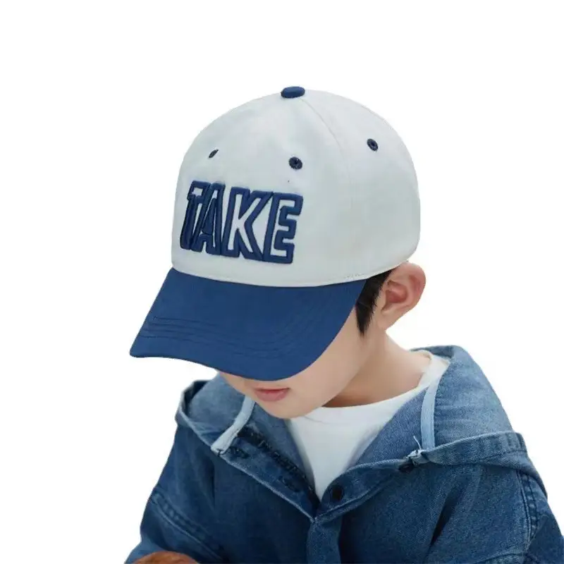 Kids Baseball Cap "TAKE" White Grey 2024 — feature 17