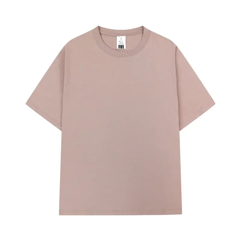 Men Cotton T-Shirt Yellow Short Sleeve Loose Fit - Image 24