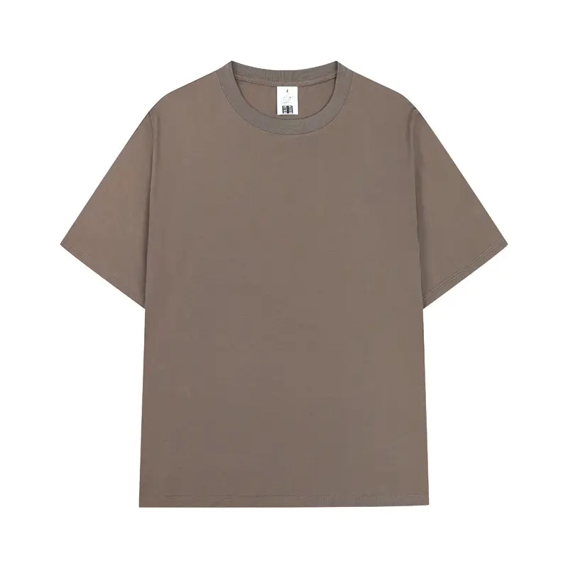Men Cotton T-Shirt Yellow Short Sleeve Loose Fit - Image 23