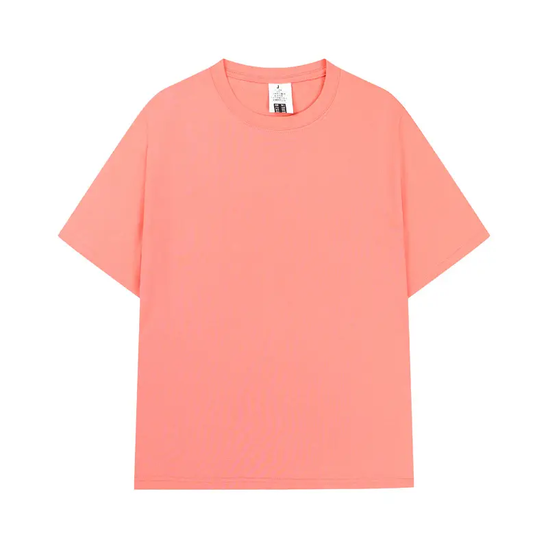Men Cotton T-Shirt Yellow Short Sleeve Loose Fit - Image 12