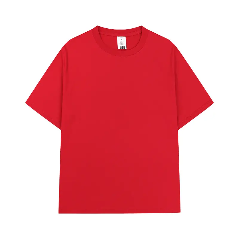 Men Cotton T-Shirt Yellow Short Sleeve Loose Fit - Image 14